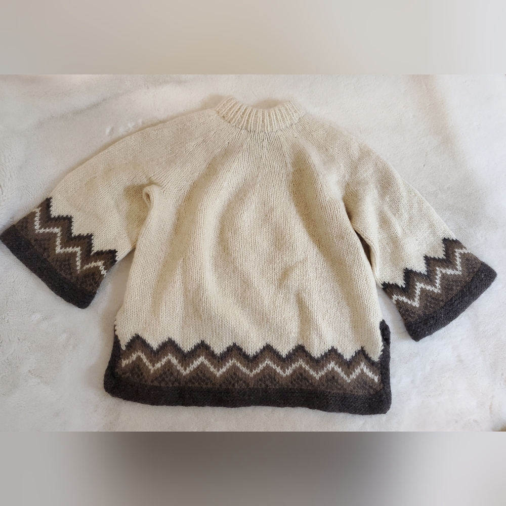 Vintage Stobi Pure New Wool Hand Knitted Sweater Size Large